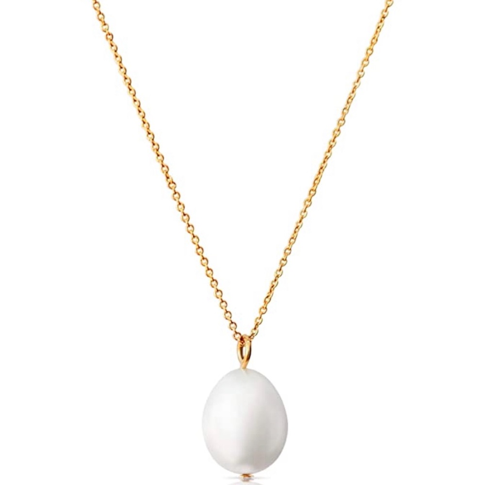 Genuine Pearl Necklace Golden
